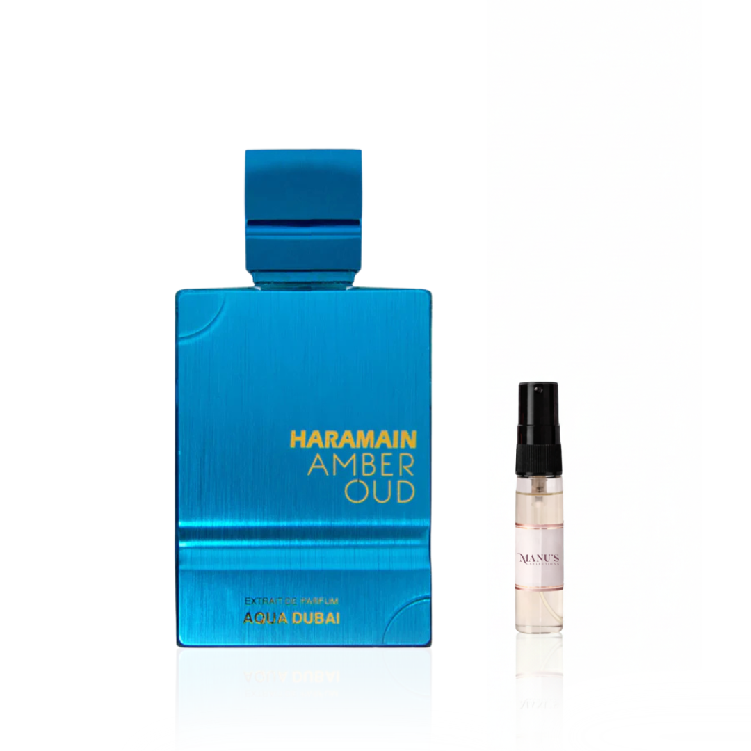 Haramain Amber Oud Aqua Dubai Decant — Masculino